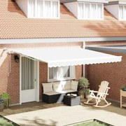 vidaXL Toldo Retrátil Automático com LED Branco 400 x 350 cm