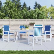 vidaXL Almofadões lombares p/ cadeiras de jardim 4pcs oxford azul real