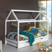 Conjunto Cama infantil de Casa DALLAS 90x200 com Gaveta Branca
