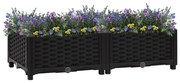 vidaXL Canteiro elevado 80x40x23 cm polipropileno