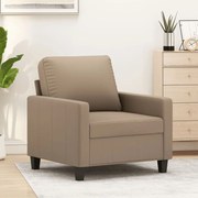 vidaXL Poltrona 60 cm couro artificial cappuccino