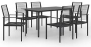 vidaXL 7 pcs conjunto de jantar para jardim