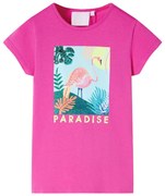 T-shirt de criança rosa-escuro 140