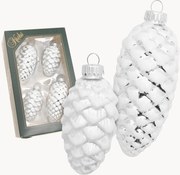 Ornamentos de Natal pintados à mão Pinecone, conjunto de 4