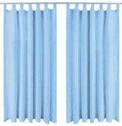 Cortinas de cetim com presilhas 2 pcs 140x175 cm turquesa
