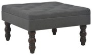 vidaXL Banco 60x60x36 cm poliéster cinzento-escuro