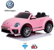 Carro elétrico para Crianças VOLKSWAGEN BEETLE DUNE Rosa