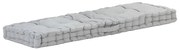 vidaXL Almofadão p/ móveis de paletes algodão 120x40x7 cm cinzento