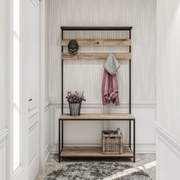 Cabideiro Girne – Preto – 105 cm x 192 cm x 40 cm