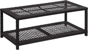vidaXL Banco sapateira 80x40x30 cm vime PE preto