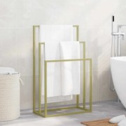 vidaXL Toalheiro de pé 48x24x79 cm ferro dourado
