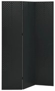 vidaXL Biombo/divisória com 3 painéis aço 120x180 cm preto