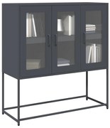 vidaXL Aparador 100,5x39x107 cm aço laminado a frio antracite