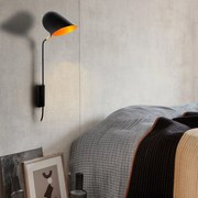 Candeeiro de Parede Kesik – Preto e Dourado – 12 x 35 cm