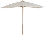 Outsunny Guarda Sol Jardim Sistema Polia Teto Ventilado Mastro Madeira Terraço Pátio Resistente Intempéries 295x2x255m Creme | Aosom Portugal