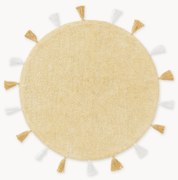 Tapete redondo para crianças com franjas artesanal Malu