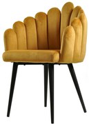 Conjunto de 2 Cadeiras DEVIN – 62,5x59x84,3 cm – Metal Preto e Tecido