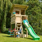 Parque Exterior infantil de madeira com escorrega Torre BEACH HUT
