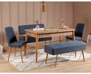 Conjunto de Mesa de Jantar Extensível e Cadeiras Vina – Pinho Atlântic