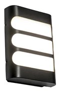 Candeeiro de parede moderno preto com LED IP44 - Gaev Moderno