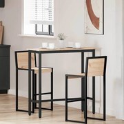 vidaXL mesa Natural 100 x 40 x 101 cm Madeira de Engenharia e Aço