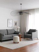 Sofá de 3 Lugares Nordi – Cinzento – 196 cm