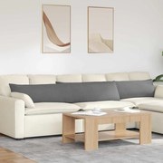 vidaXL Travesseiros de Sofá 2 pcs Cinza Escuro 200 x 40 cm tecido