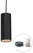LED Candeeiro de suspensão inteligente preto com WiFi GU10 - Tubo Design,Moderno