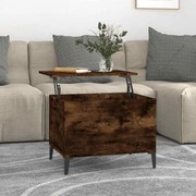 vidaXL Mesa de centro 60x44,5x45 cm derivados madeira carvalho fumado