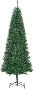 HOMCOM Árvore de Natal Artificial 210cm com 865 Ramos Ecológicos Decoração de Natal para Interiores Φ91x210cm Verde