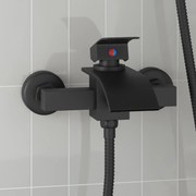 vidaXL Torneira de Misturador de Chuveiro Preto G 1 / 2 polegadas