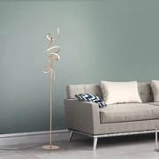 Candeeiro de pé design latão com LED e dimmer - Krisscross Design