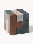 Objeto decorativo em mármore e madeira de nogueira Mauricio