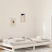 vidaXL Cabeceira de parede 95,5x3x90 cm madeira de pinho maciça branco
