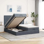 Estrutura cama otomana colchões 180x200 cm cinzento escuro