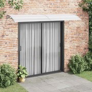 vidaXL Toldo para porta 300x75 cm PC cinzento e transparente