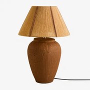 Lâmpada De Mesa Em Terracota Verena Vermelho Argila & Natural Verena - Sklum