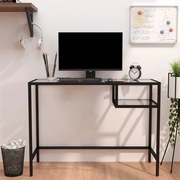 vidaXL Mesa de computador vidro 100x36x74 cm transparente