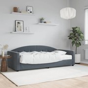 vidaXL Sofá-cama com colchão 90x200 cm veludo cinzento-escuro