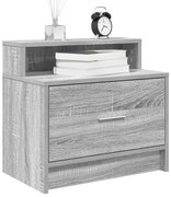 Mesas de cabeceira com gaveta 2 pcs 51x31x47 cm cinzento sonoma