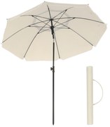 Guarda-sol de praia octogonal com tecido poliéster UPF50+ | SONGMICS | natural | GPU65WTV1.