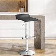 Banco de bar DYN em couro sintético 38 x 65-85 x 41 cm Preto