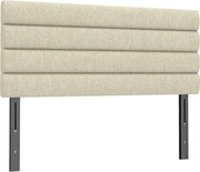 HOMCOM Cabeceira de Cama 140 cm Altura Ajustável em 3 Níveis 106/116/126 cm Estofada em Linho Bege | Aosom Portugal