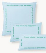 Fronha de almofada em percal de algodão com bordado Roya