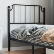 vidaXL Cabeceira de cama 90 cm metal preto