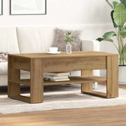 Mesa de centro vidaXL em Carvalho Artesanal 102x55x45 cm em Madeira de Engenharia
