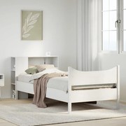 vidaXL Cama sem colchão 90x200 cm madeira de pinho maciça branco