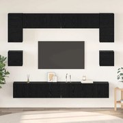 vidaXL Conjunto de móvel de TV 8 pcs Carvalho Preto 100 x 30 x 30 cm