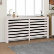 vidaXL Cobertura de radiador 169x19x84 cm pinho maciço branca