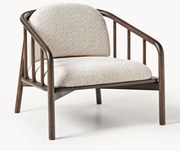 Poltrona em madeira de freixo com estofos em teddy Balin